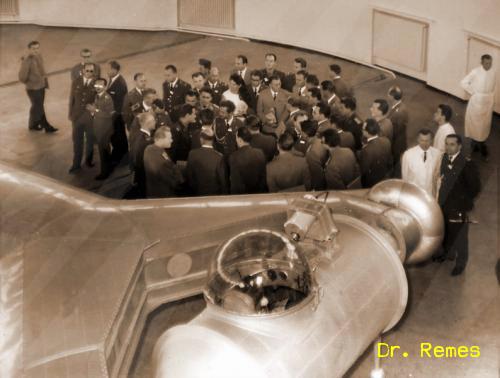 1965-ben a VSZ varsói Repülő- és Űrorvosi Konferenciáján bemutatták a lengyel centrifugát - forrás: Dr. Remes