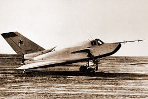 A MiG-105 típusú szovjet katonai űrrepülőgép a kísérleti repülések idején