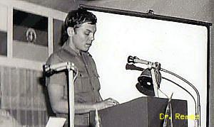 Dr. Remes Péter orvos százados előadása 1975-ben a VSZ kecskeméti kongresszusán