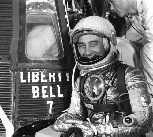 V. Grissom a „Liberty Bell 7” űrhajóval